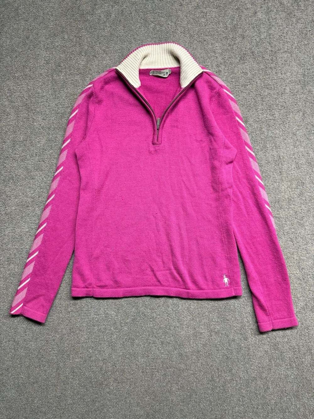 Smartwool Pink Quarter Zip Pullover Sweater Size M
